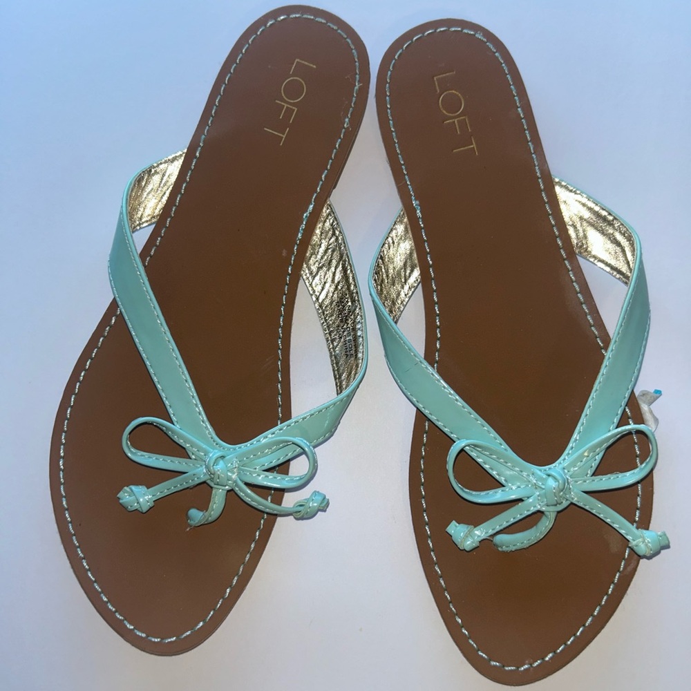 LOFT Women's Aqua Bow Sandals